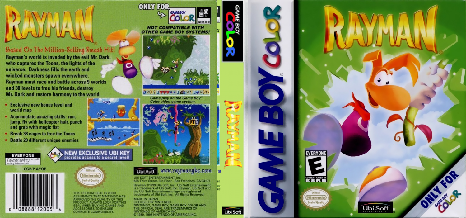 Rayman : Mister Dark no Wana [US] gbc 2000 Box Art