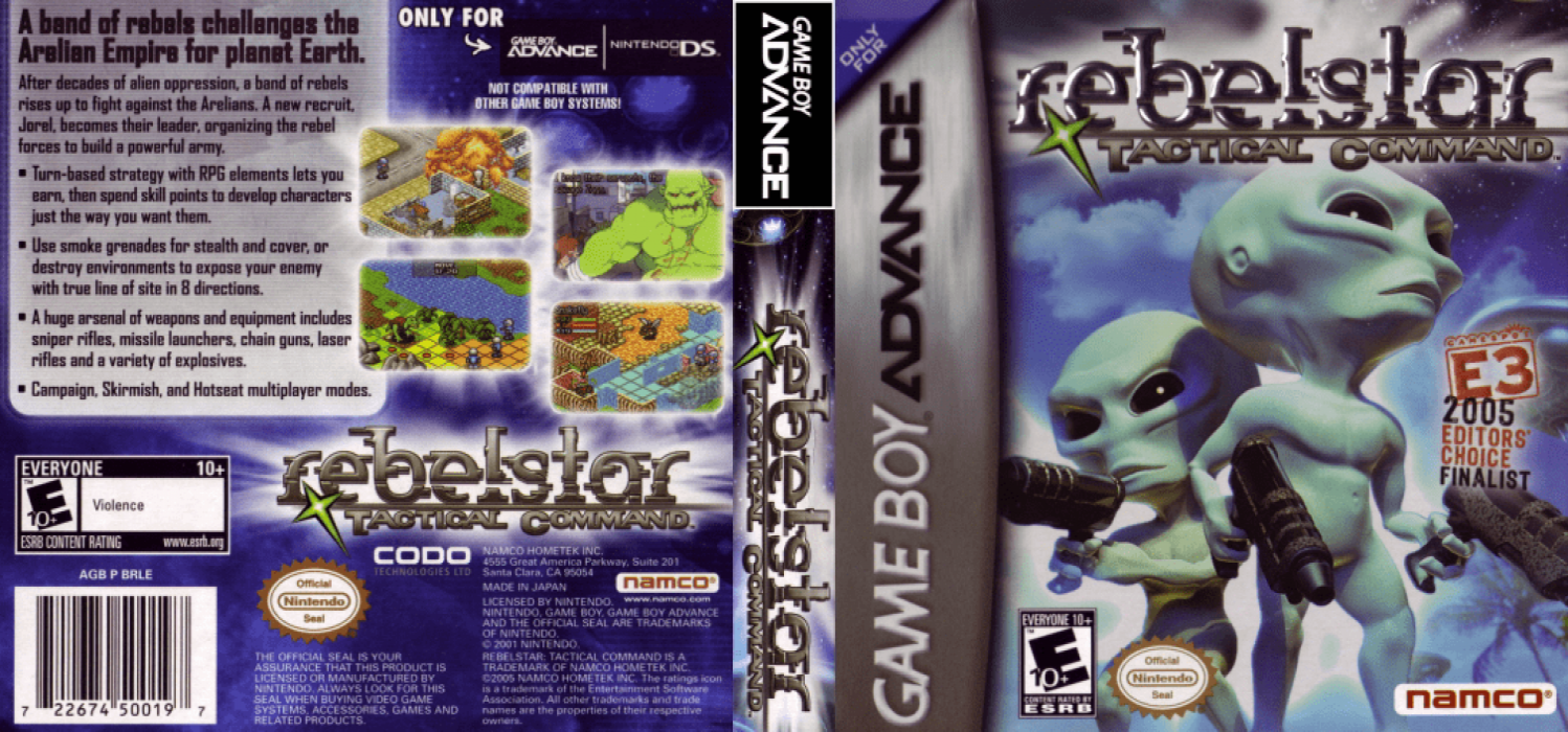 Rebelstar : Tactical Command [US] gba 2005 Box Art