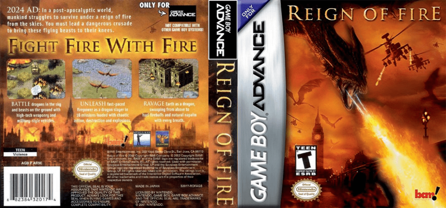 Reign of Fire [US] gba 2002 Box Art