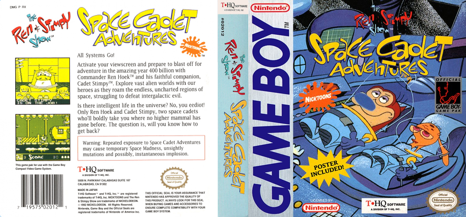 The Ren & Stimpy Show : Space Cadet Adventures [US] gb 1992 Box Art