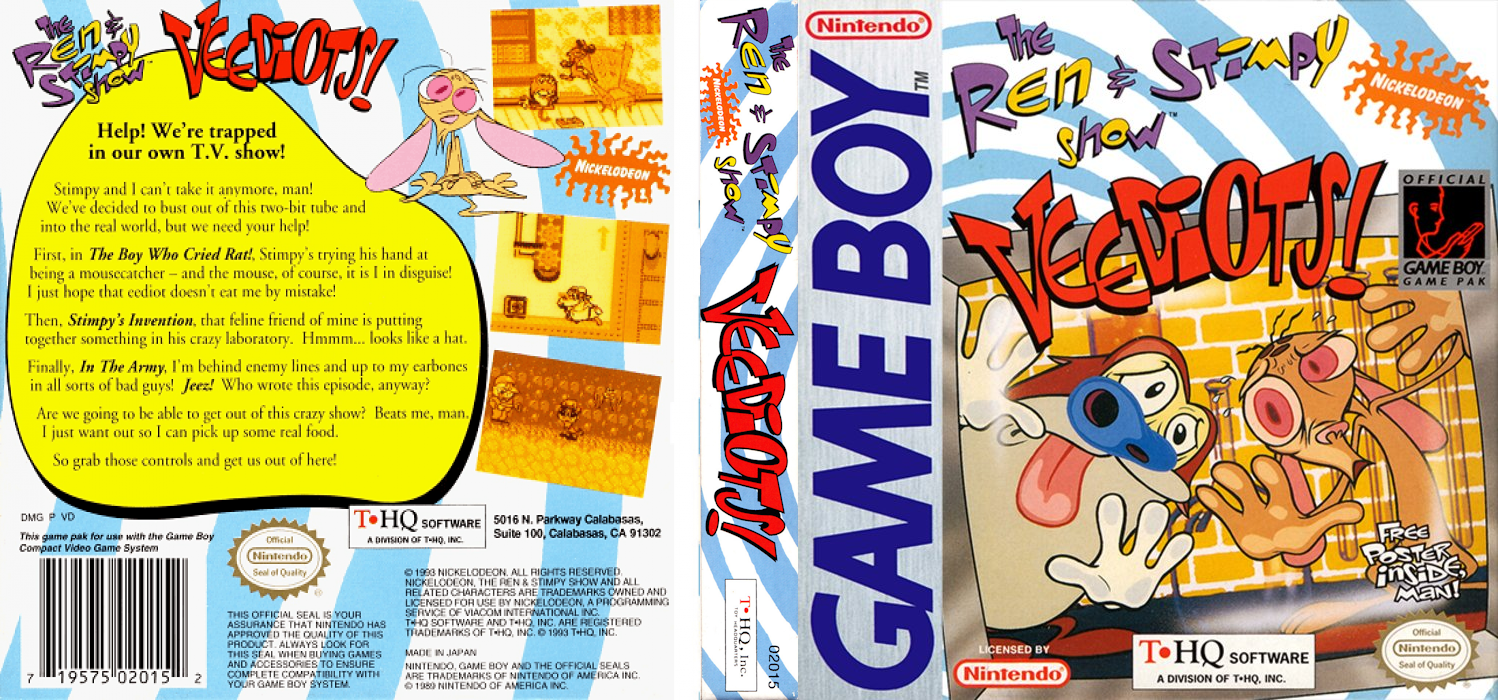 Ren & Stimpy Show, The – Veediots! [US,EU] gb 1993 Box Art