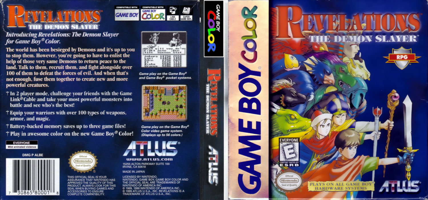 Revelations : The Demon Slayer [US] gbc 1999 Box Art