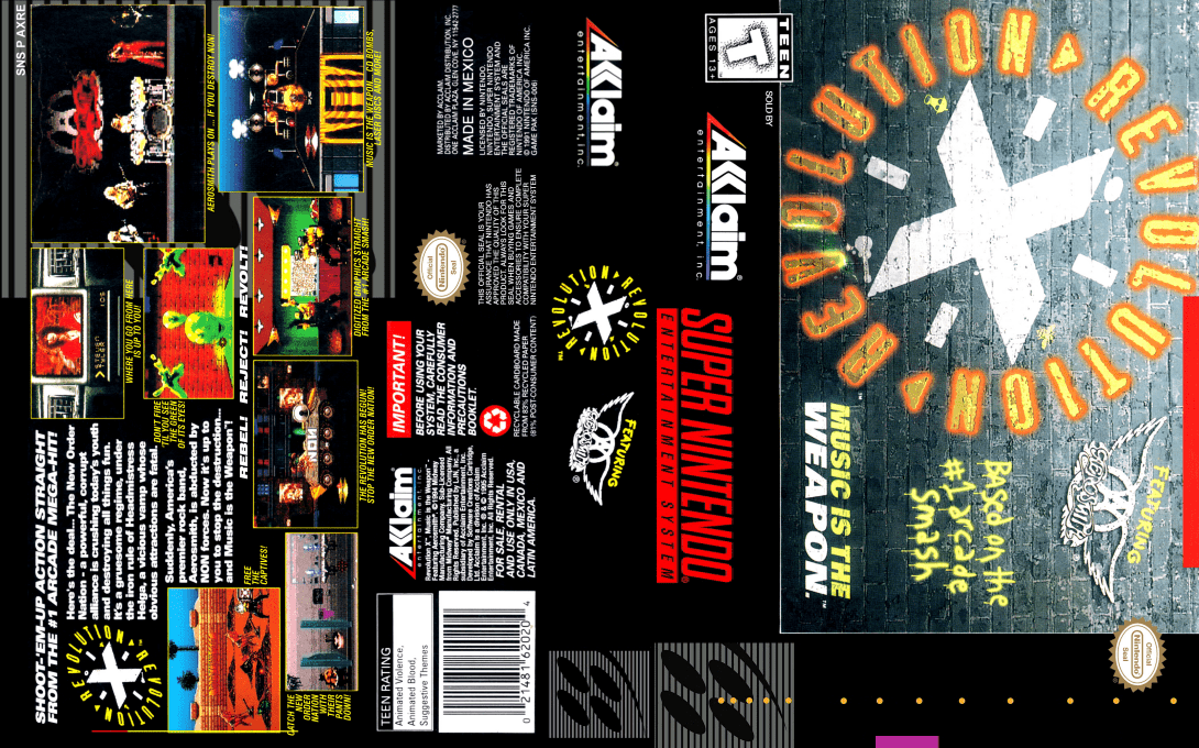 Revolution X [US] snes 1995 Box Art