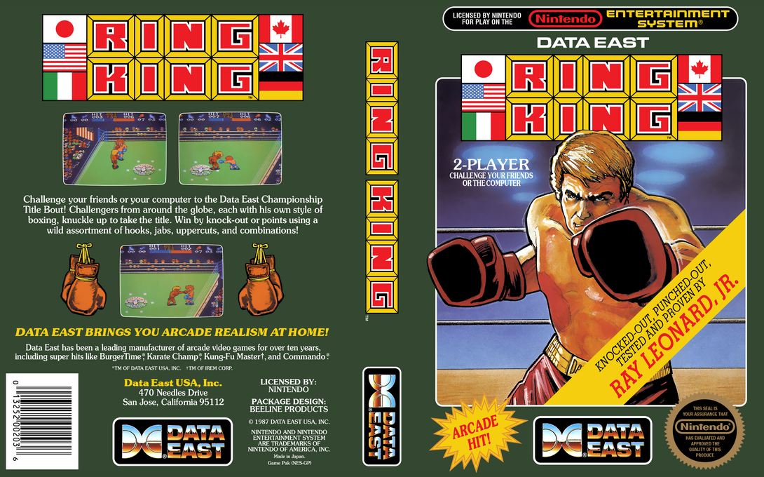 Ring King [US] nes 1987 Box Art