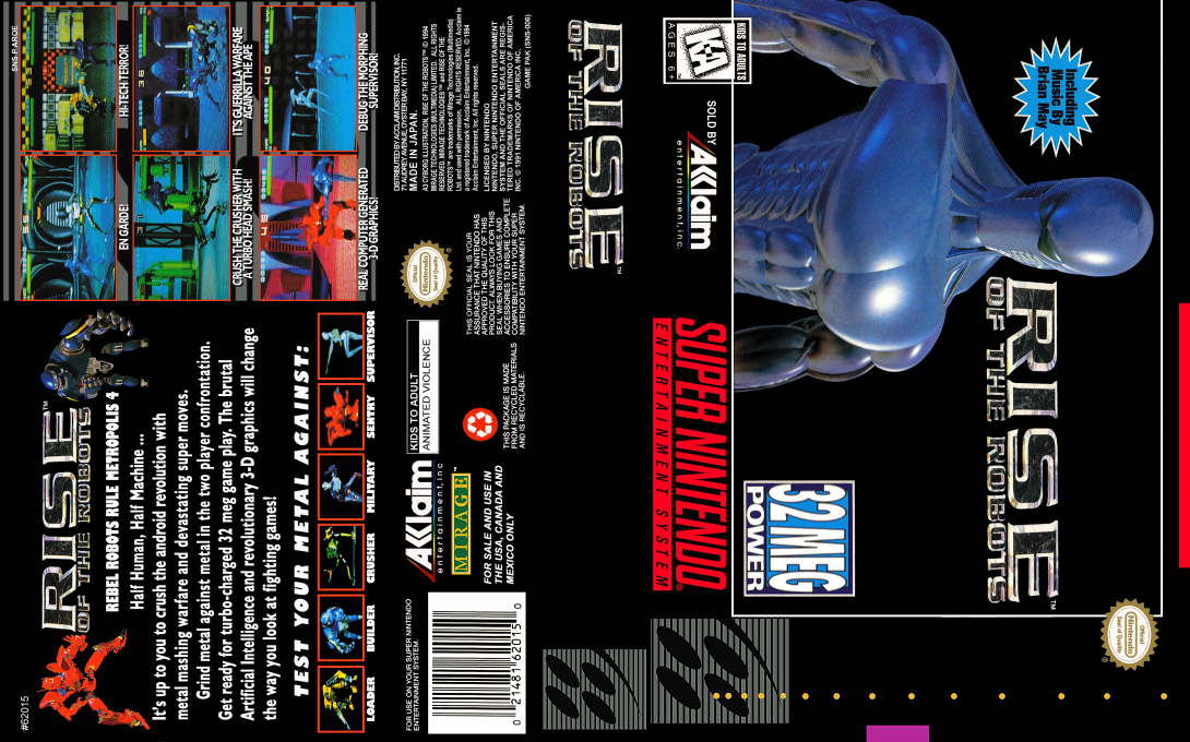 Rise of the Robots [US] snes 1994 Box Art