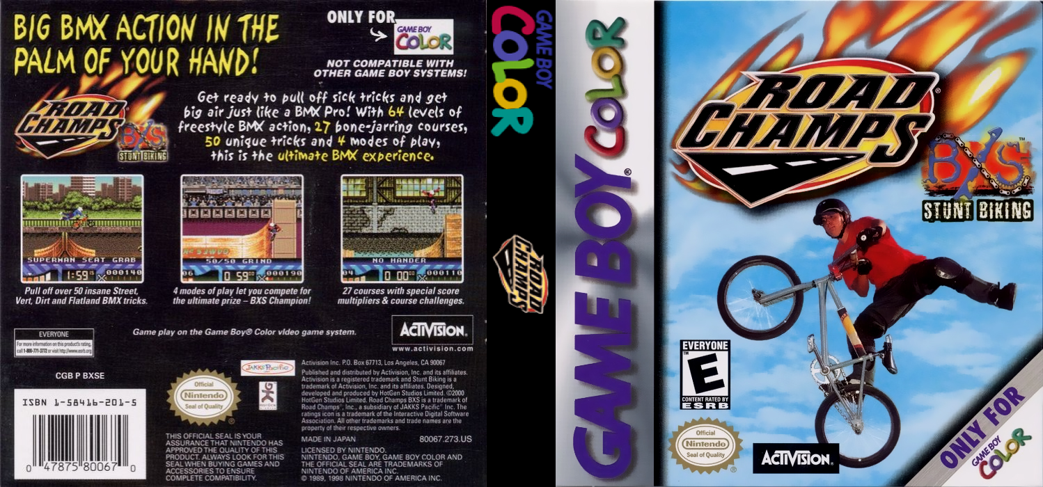 Road Champs: BXS Stunt Biking [US,EU] gbc 2000 Box Art