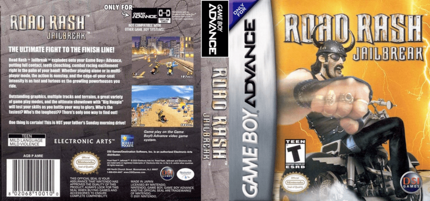 Road Rash: Jailbreak [US] gba 2003 Box Art