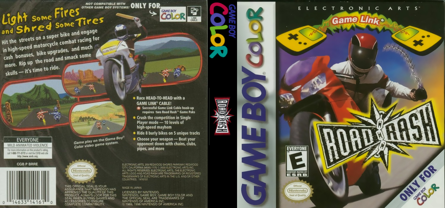 Road Rash [US,EU] gbc 2000 Box Art