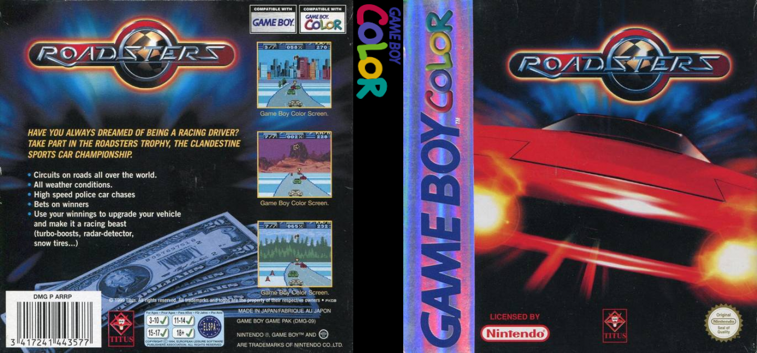 Roadsters [US] gbc 2000 Box Art