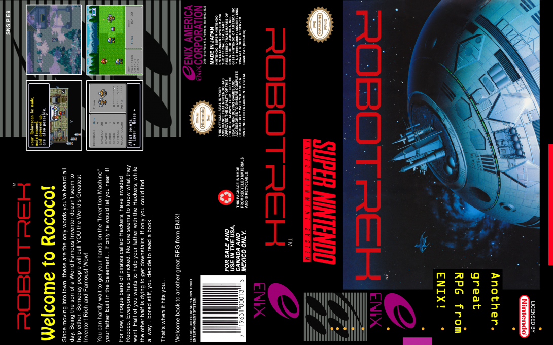 Robotrek [US] snes 1994 Box Art