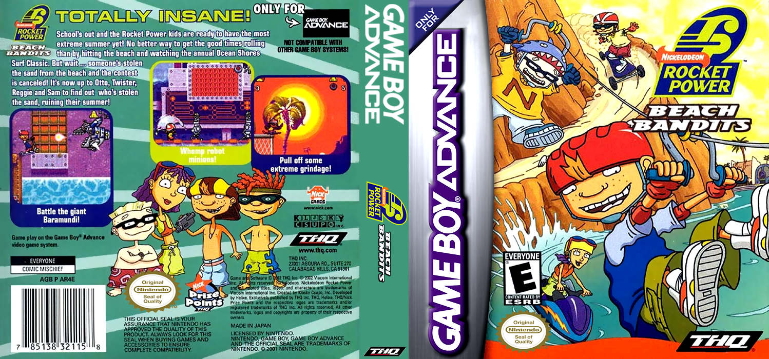 Rocket Power : Beach Bandits [US,EU] gba 2002 Box Art