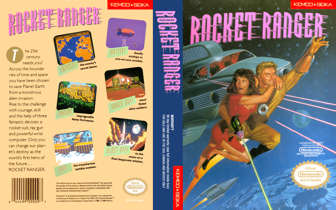 Rocket Ranger [US] nes 1990 Box Art