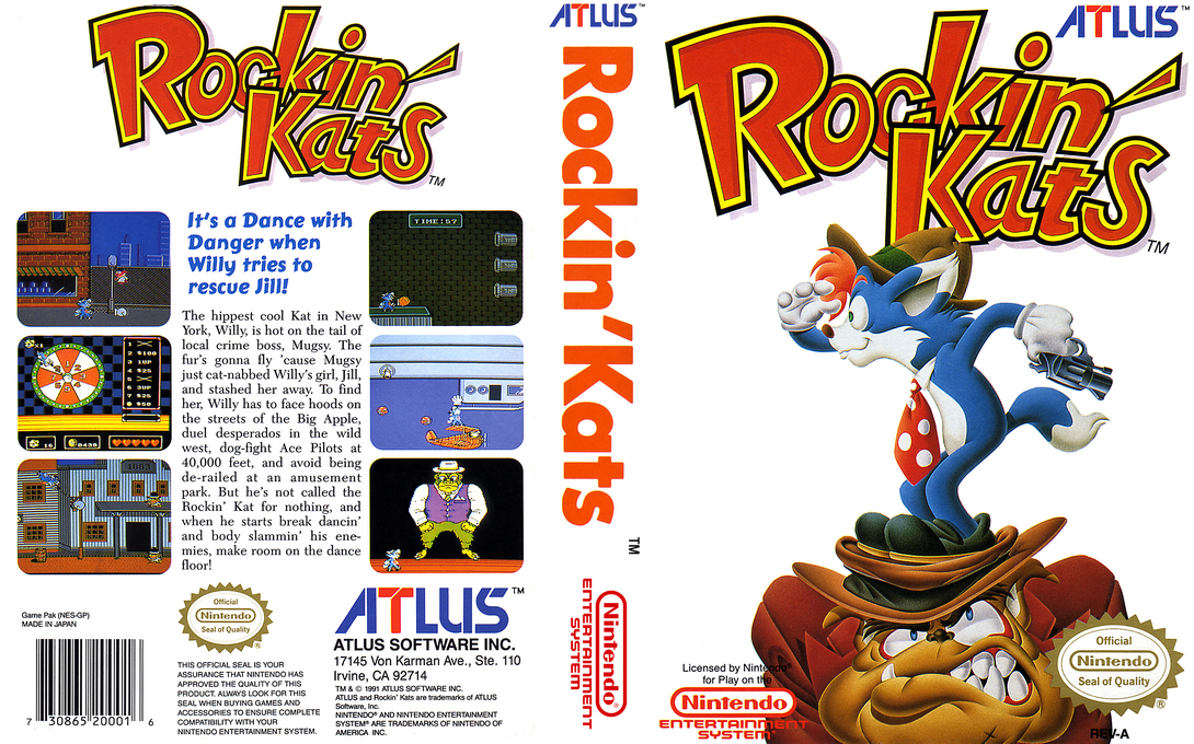 Rockin’ Kats [US] nes 1991 Box Art