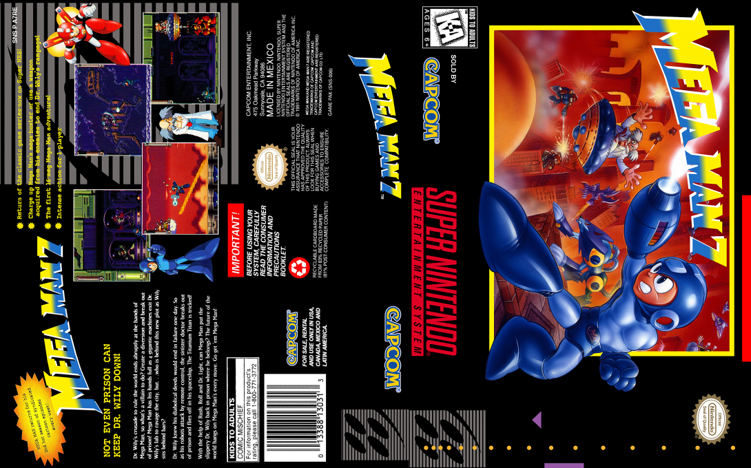 Rockman 7 – Shukumei no Taiketsu!  T+Eng v1.0 Zynk Oxhyde (J) [JP] snes 1995 Box Art