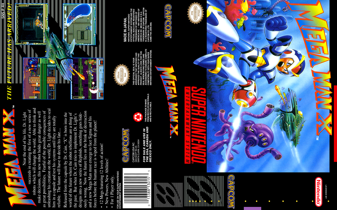 Rockman X   T+Eng v1.5 Her-Saki (J) (Rev 1) [JP] snes 1994 Box Art