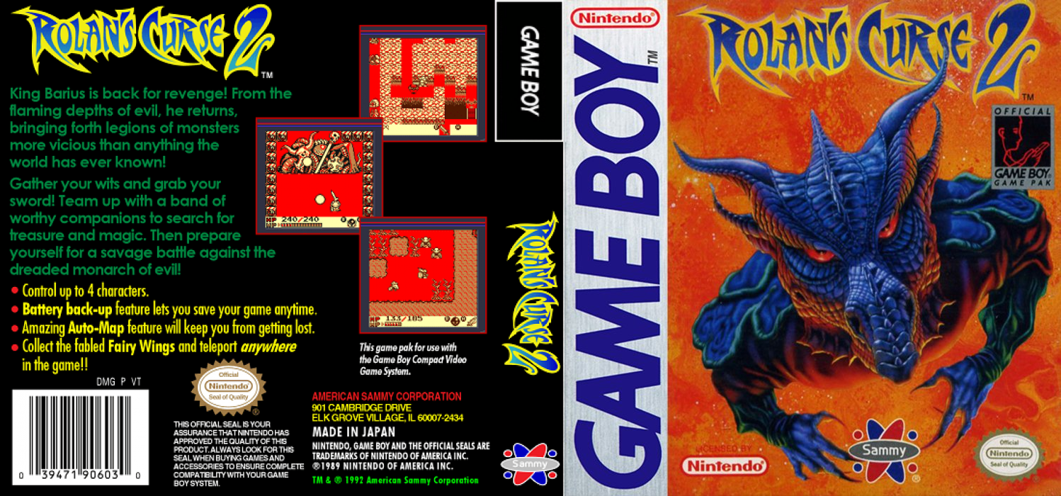 Rolan’s Curse 2 [US] gb 1992 Box Art