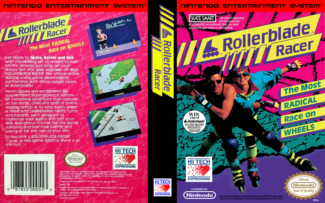 Rollerblade Racer [US] nes 1993 Box Art