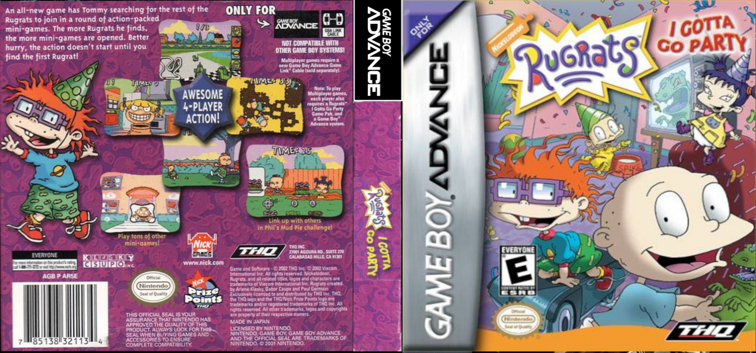 Rugrats – I Gotta Go Party [US,EU] gba 2002 Box Art