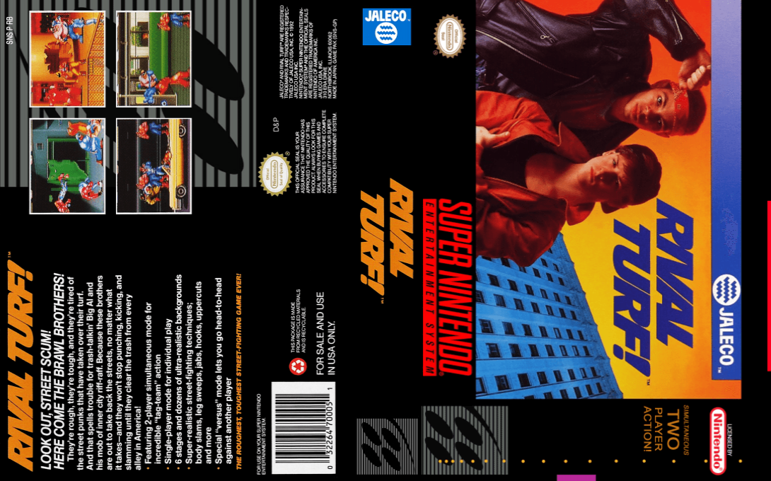 Rushing Beat  T+Eng v1.0 FlashPV (J) [JP] snes 1992 Box Art