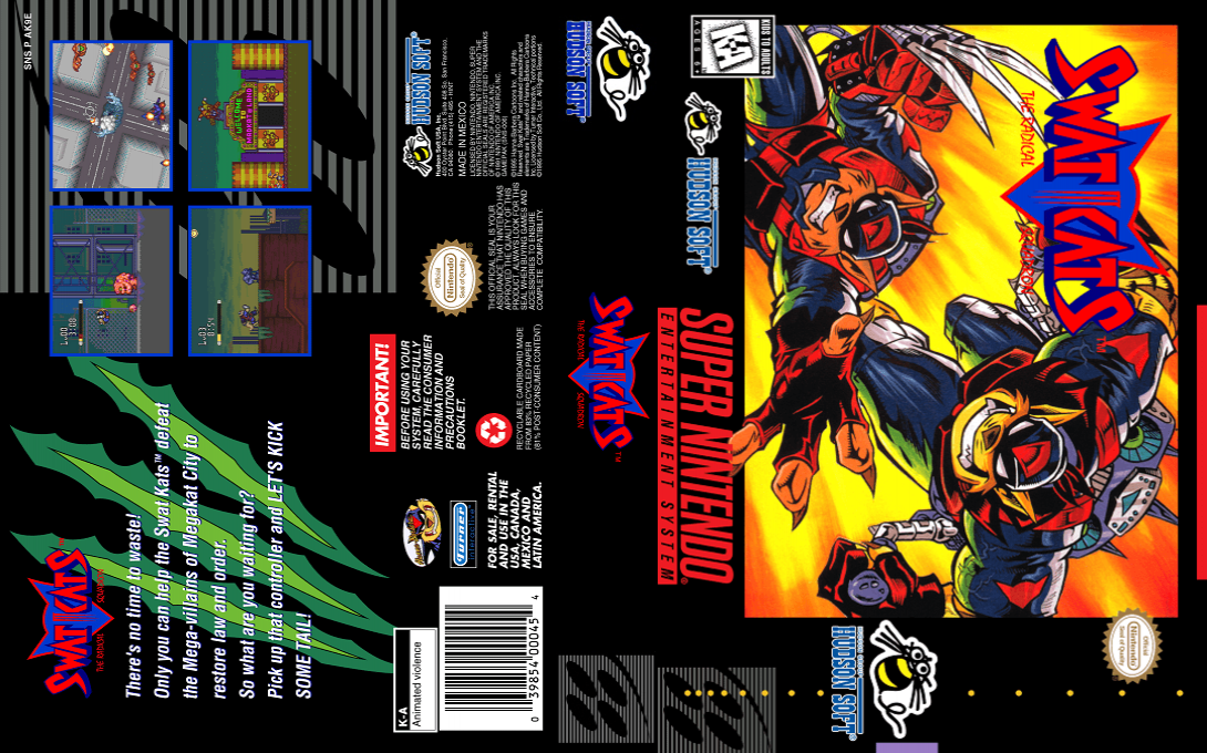 SWAT Kats : The Radical Squadron [US] snes 1995 Box Art