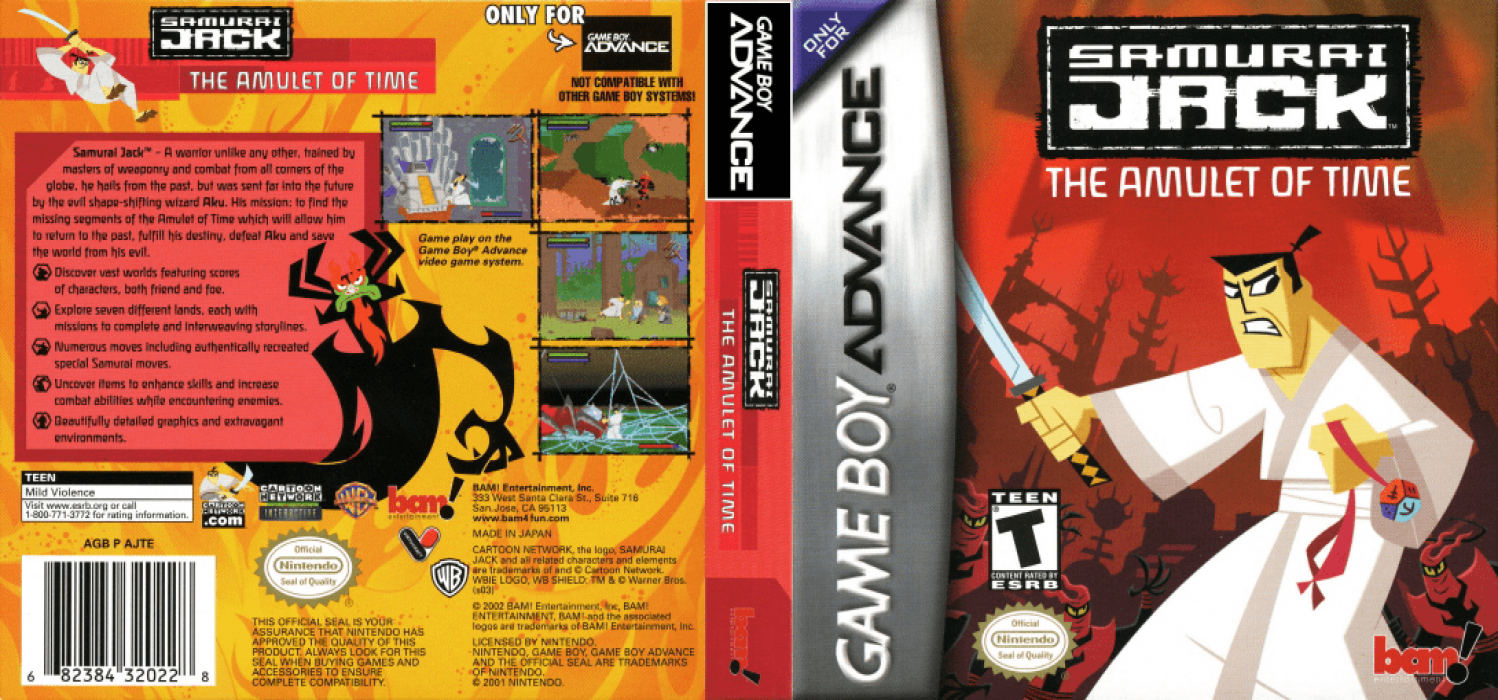 Samurai Jack : The Amulet of Time [US,EU] gba 2003 Box Art