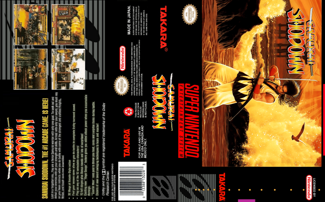 Samurai Shodown [US] snes 1994 Box Art