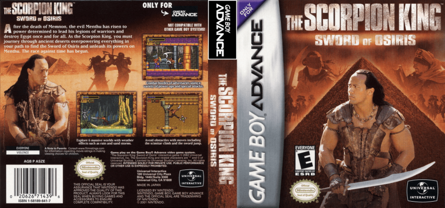 The Scorpion King : Sword of Osiris [US] gba 2002 Box Art