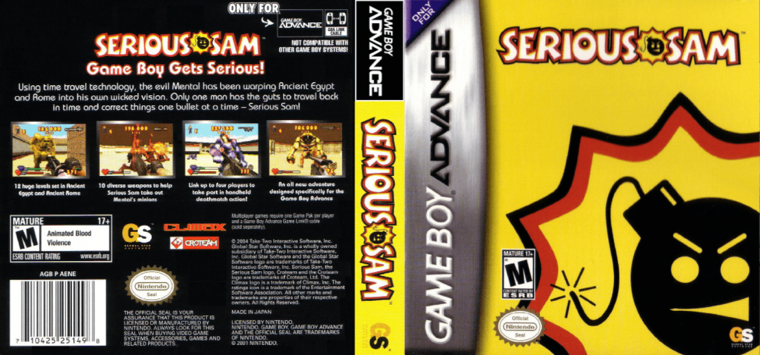 Serious Sam [US] gba 2004 Box Art
