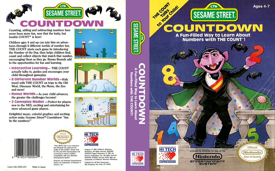 Sesame Street Countdown [US] nes 1991 Box Art