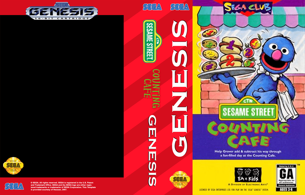 Sesame Street Counting Cafe [US] segaMD 1994 Box Art