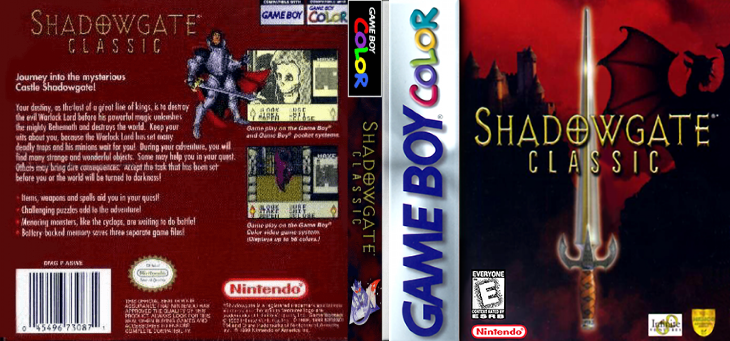 Shadowgate Return [US,EU] gbc 1999 Box Art