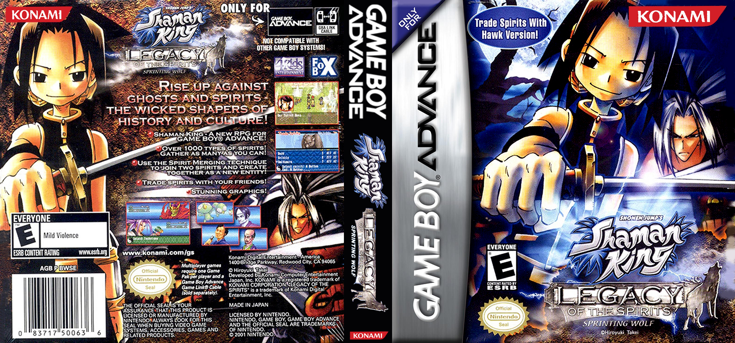 Shaman King : Legacy of the Spirits, Sprinting Wolf [US] gba 2005 Box Art