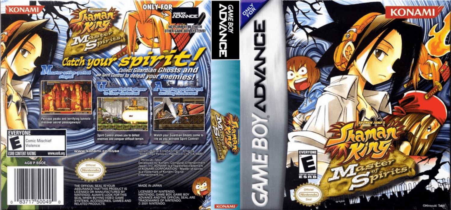 Shaman King : Master of Spirits [US] gba 2004 Box Art