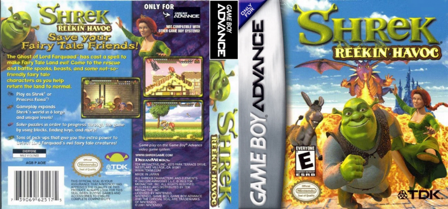 Shrek : Reekin’ Havoc [US] gba 2003 Box Art