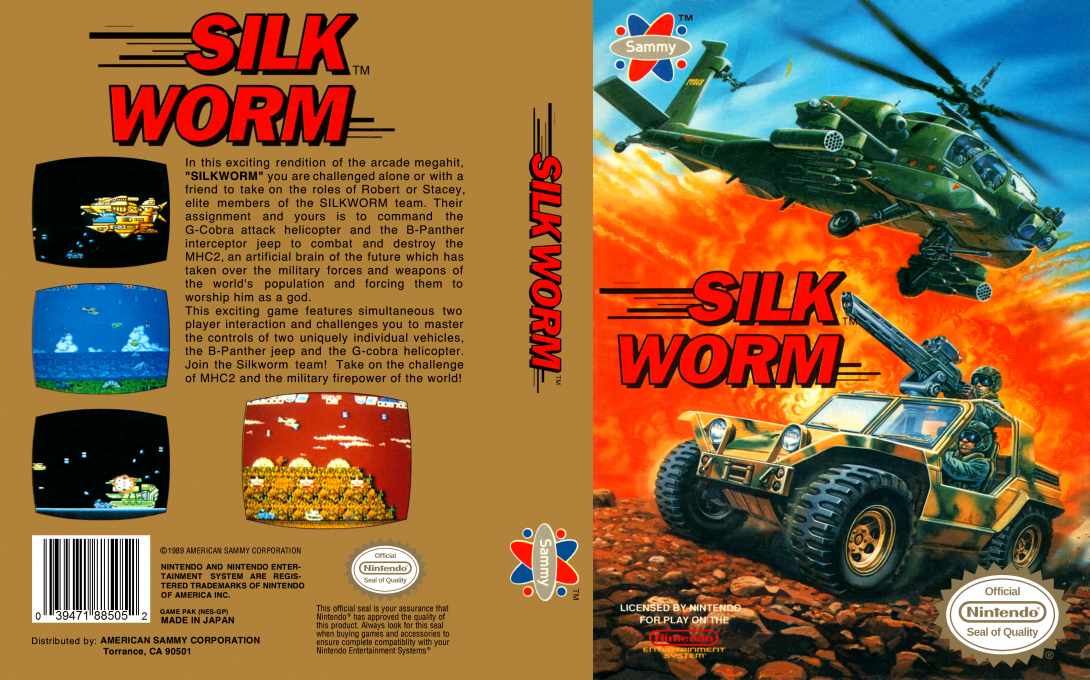 Silkworm [US] nes 1990 Box Art