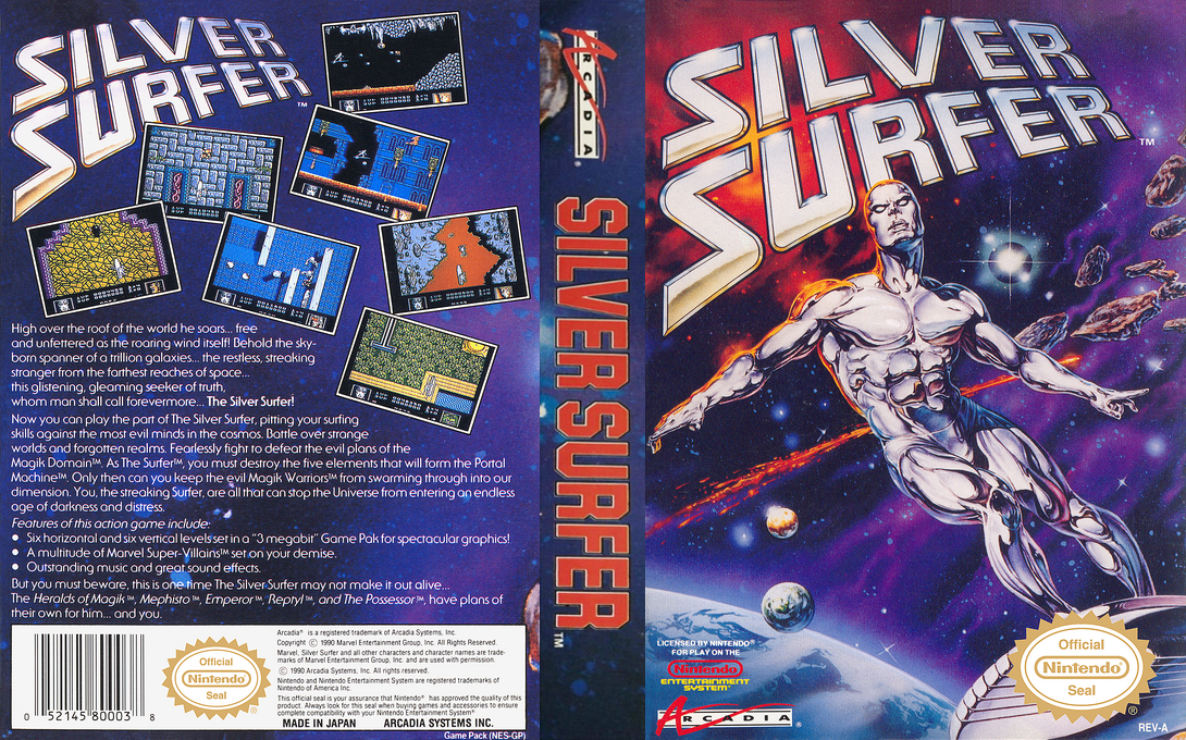 Silver Surfer [US] nes 1990 Box Art