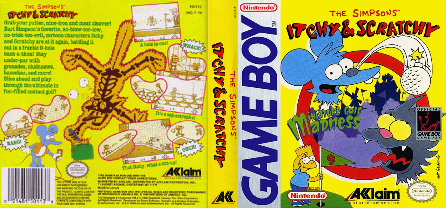 Itchy & Scratchy in Miniature Golf Madness [US,EU] gb 1994 Box Art