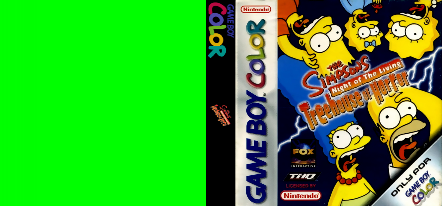 The Simpsons: Night of the Living Treehouse of Horror [US,EU] gbc 2001 Box Art