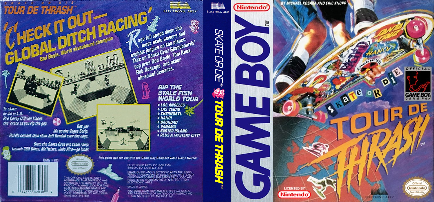 Skate or Die : Tour de Thrash [US] gb 1991 Box Art