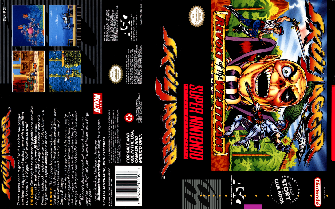 Skuljagger : Revolt of the Westicans [US] snes 1992 Box Art