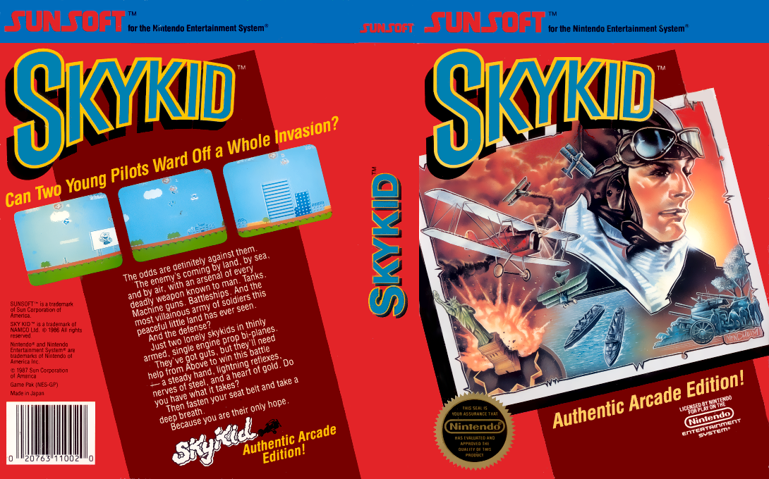 Sky Kid [US] nes 1987 Box Art
