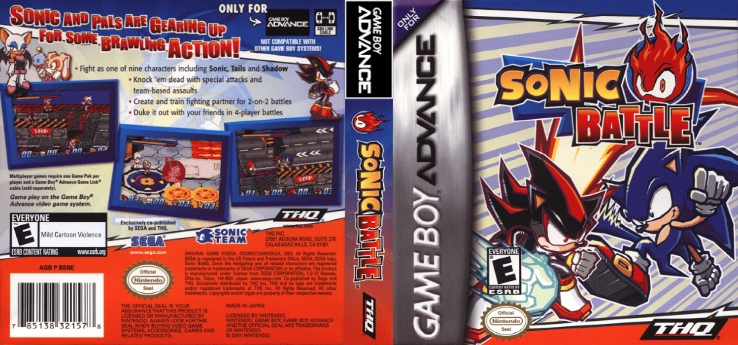 Sonic Battle [US] gba 2004 Box Art