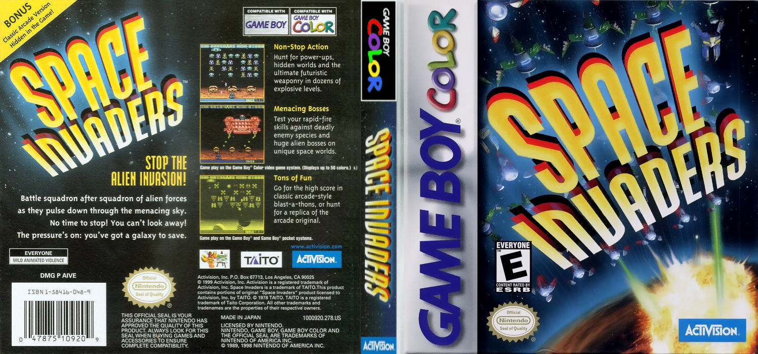 Space Invaders X [US,EU] gbc 1999 Box Art