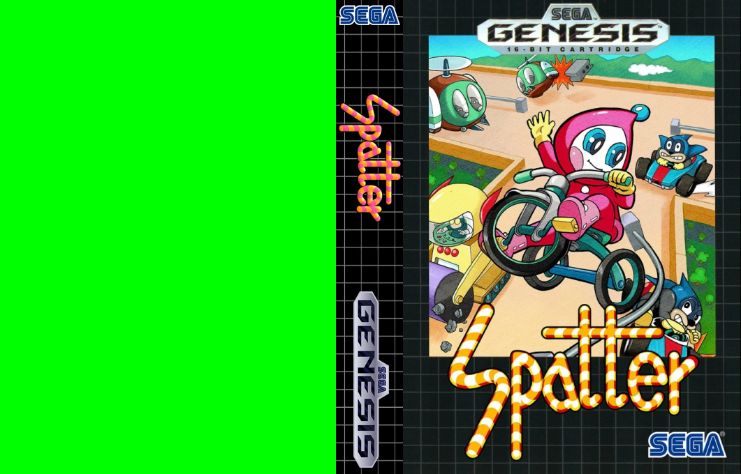 Sanrin San-chan : Spatter [US,EU] segaMD 2022 Box Art