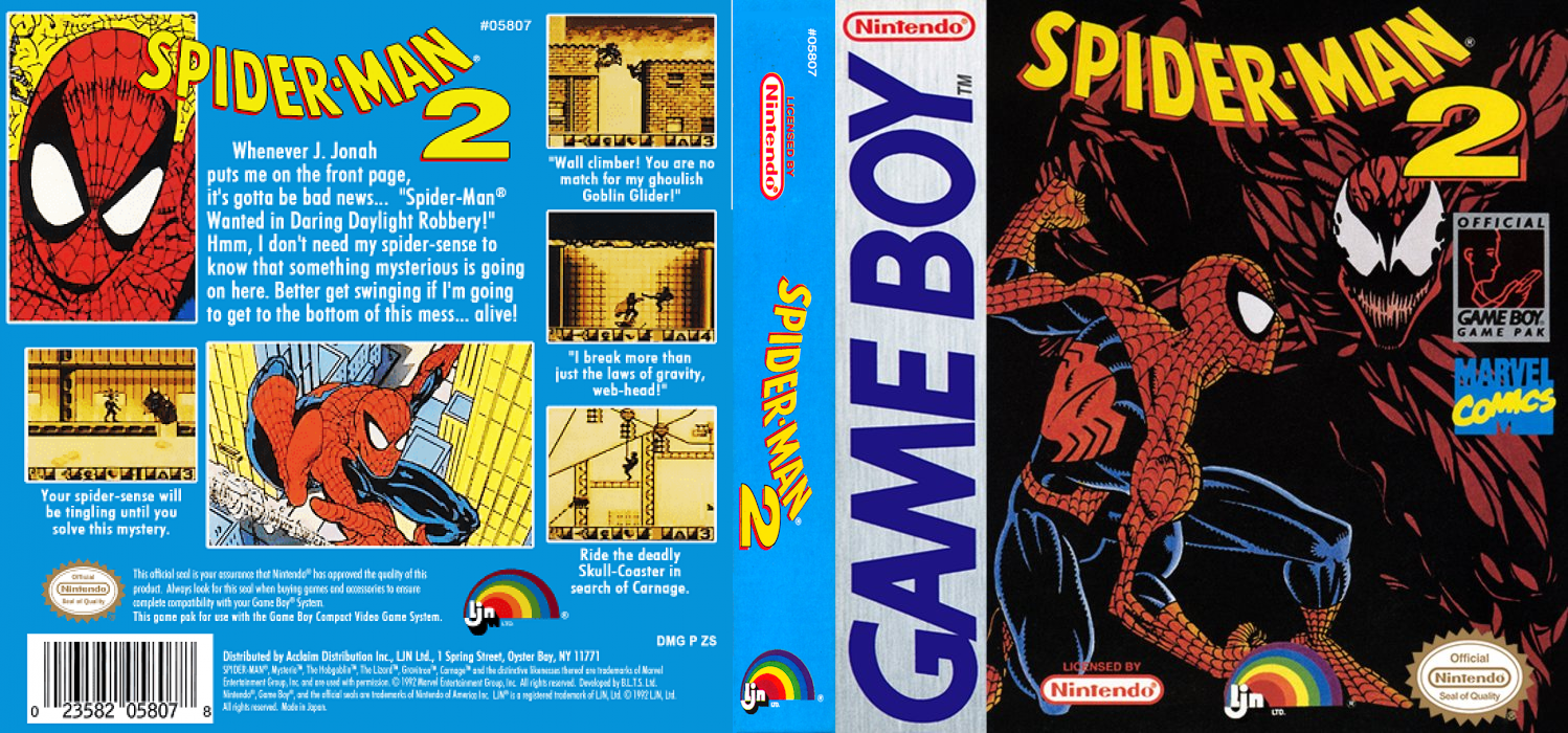 Spider-Man 2 [US,EU] gb 1992 Box Art