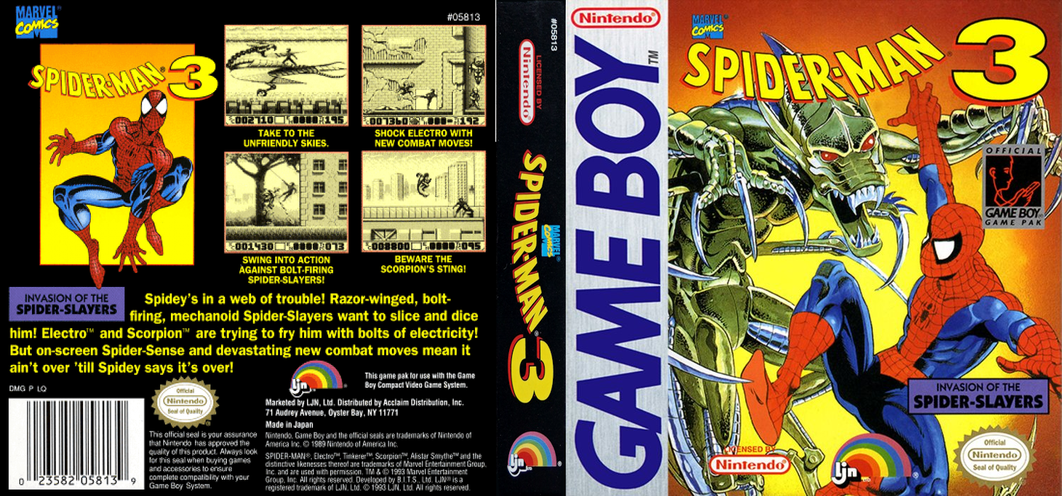 Spider-Man 3 : Invasion of the Spider-Slayers [US,EU] gb 1993 Box Art
