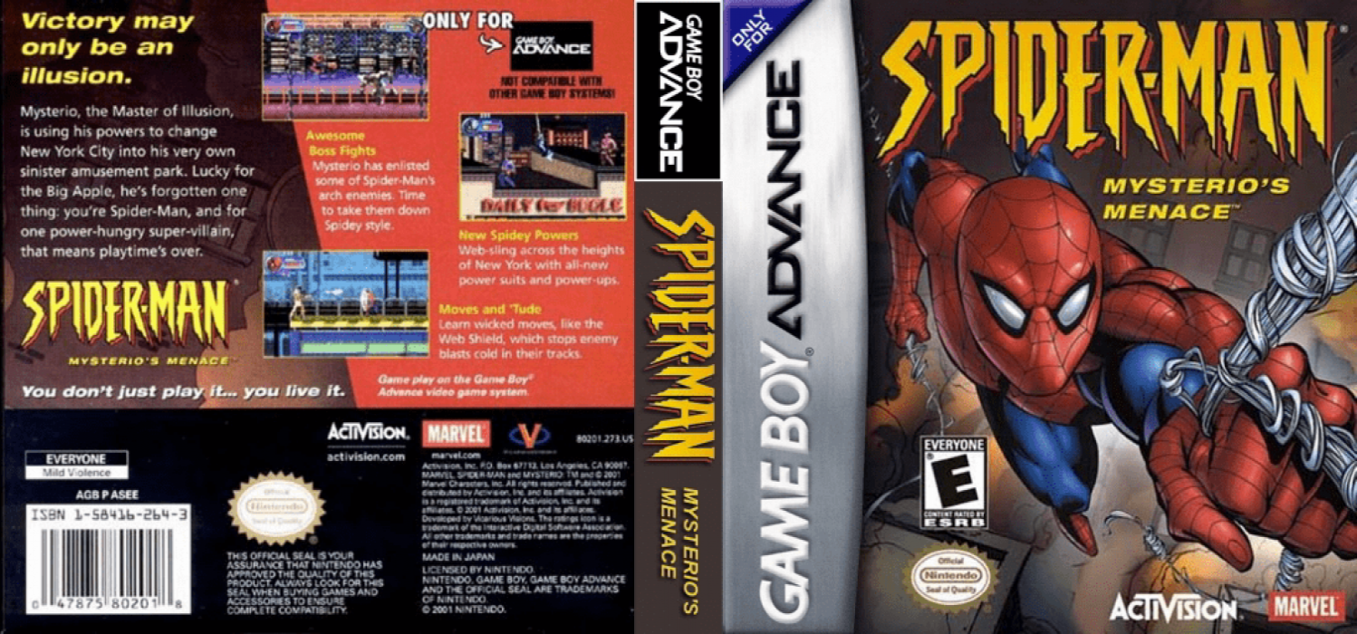 Spider-Man : Mysterio’s Menace [US,EU] gba 2001 Box Art