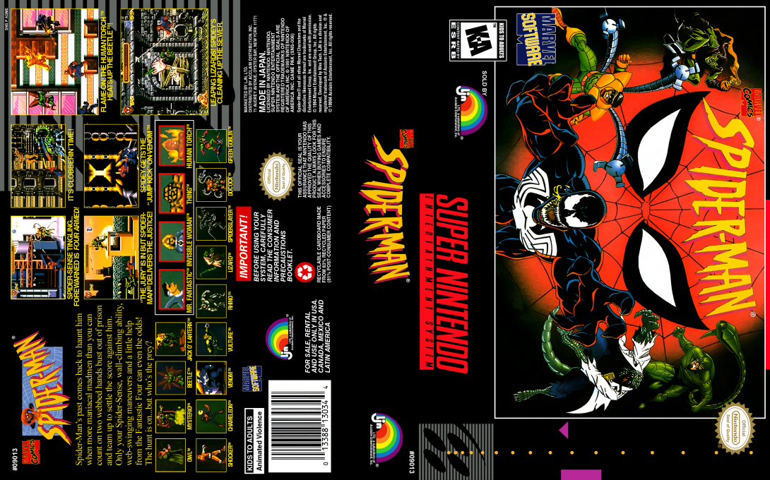 Spider-Man [US] snes 1995 Box Art
