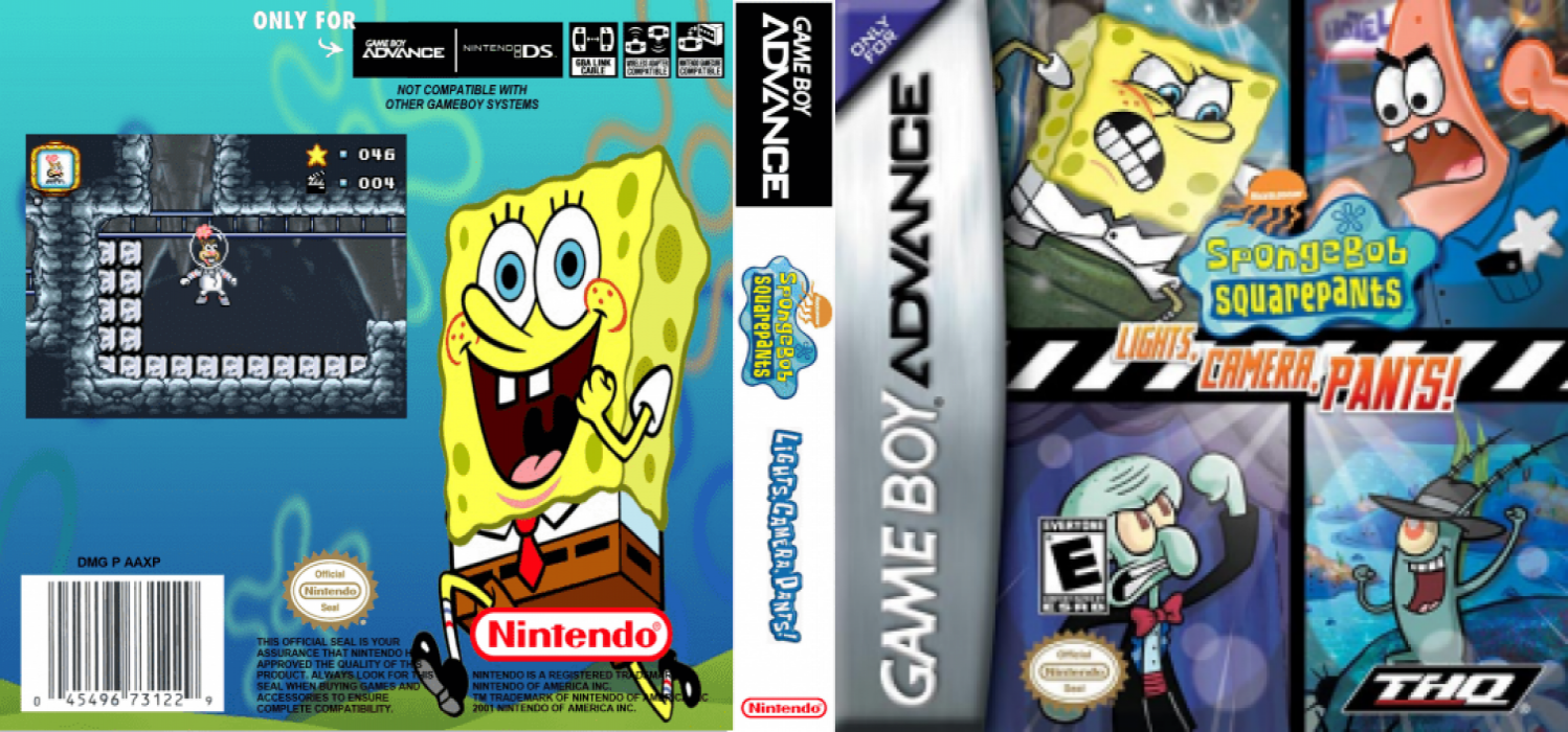 SpongeBob SquarePants : Lights, Camera, Pants! [US] gba 2005 Box Art