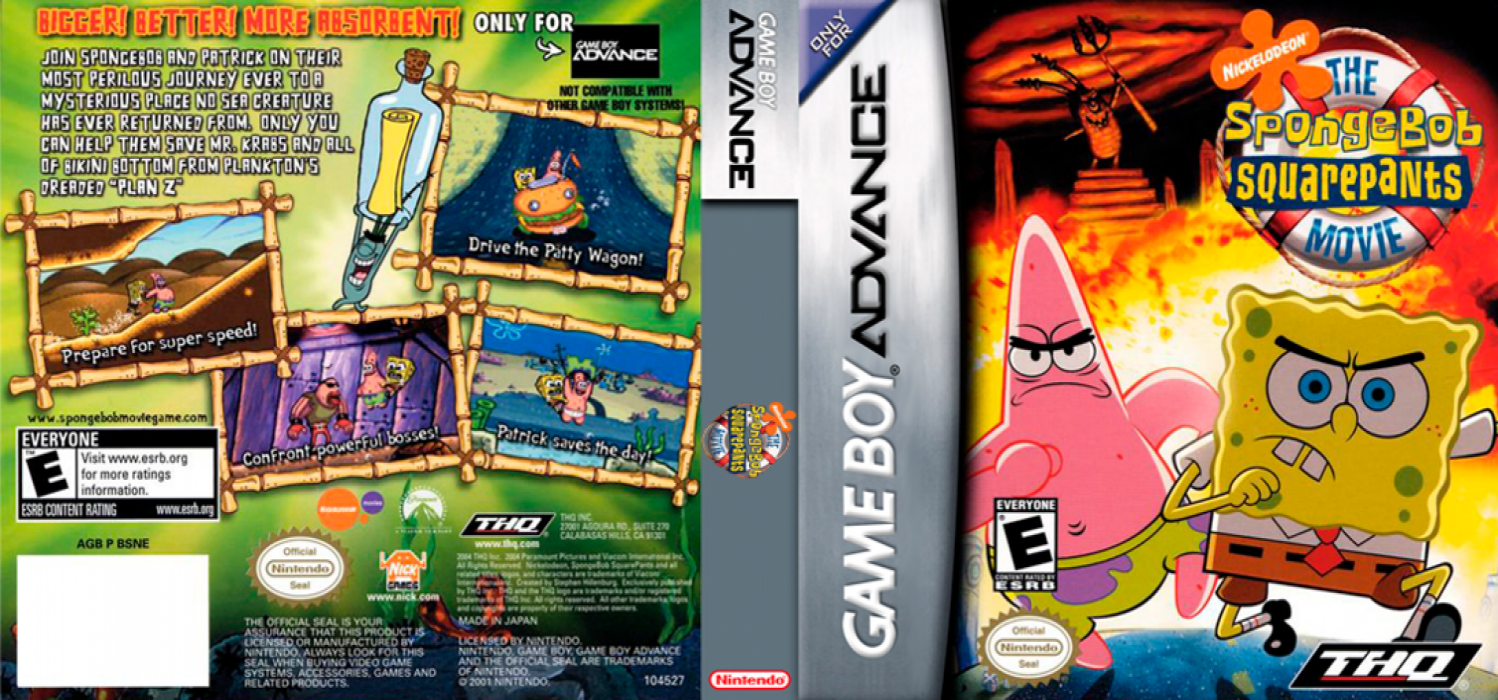 The SpongeBob SquarePants Movie [US] gba 2004 Box Art